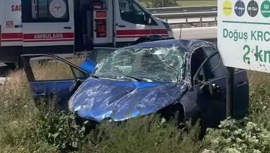 Kontrolden Çıkan Araç Takla Attı: Kaza Anı Görenleri Şaşkına Çevirdi