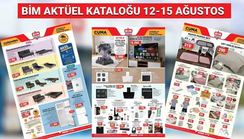 BİM 12-15 Ağustos Kataloğu: Sıcak Yaz İhtiyaçlarınızı Karşılayacak Ürünler